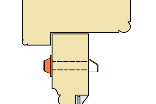 Ventilatiesleuf in de bovendorpel van een draairaam