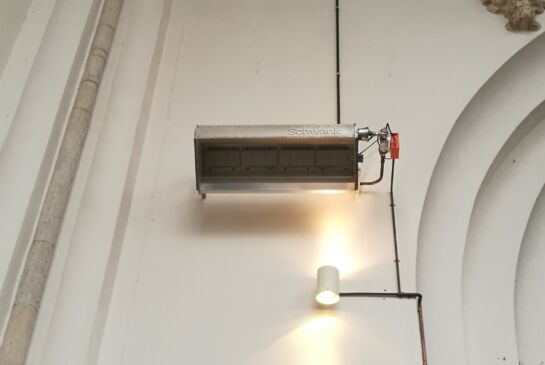Infraroodverwarming met gas als warmtebron